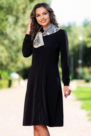 Rochie de zi Effect tip camasa accesorizata cu esarfa eleganta (24100)
