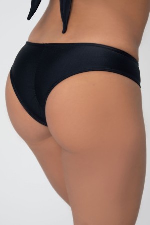 Slip negru brazilian costum de baie (21422)