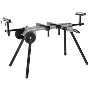 DURHAND Masă Suport pentru Ferăstraie Circulare, Bancă Extensibilă Reglabilă și Pliabilă, 123.5-245x73x96 cm, Negru | Aosom Romania