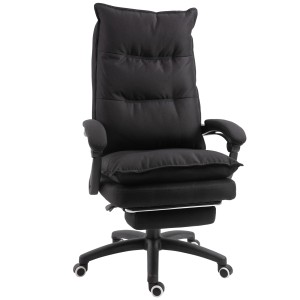 Vinsetto Scaun Birou cu Masaj, cu Înălțime Reglabilă, 6 Puncte de Masaj și Telecomandă, 70x62x120-130 cm, Negru | Aosom Romania