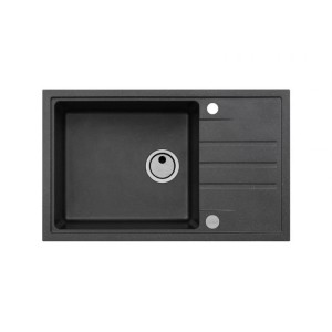 Chiuveta bucatarie compozit cu picurator negru carbon Alveus Intermezzo 130