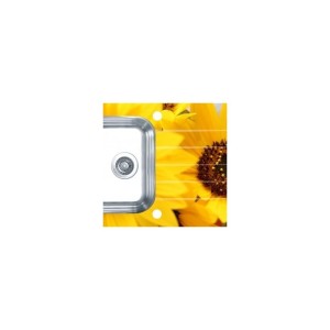 Chiuveta bucatarie personalizabila sticla si inox, cuva stanga, Alveus Crystalix 20