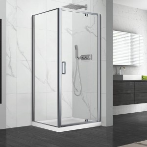 Cabina dus patrata culoare crom 90x90 cm, Mediterraneo, Andina