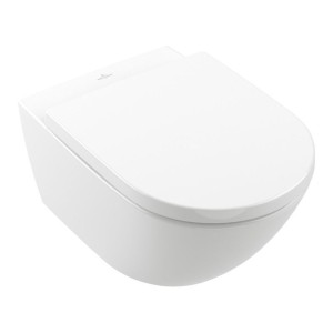 Vas Wc suspendat rimless, Subway 3.0, cu Twist Flush, alb, cu capac soft close si quick release, Villeroy  Boch