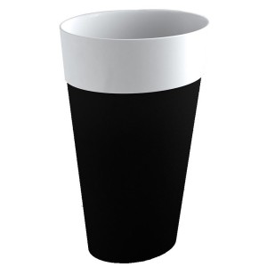 Lavoar freestanding negru alb 46 cm din compozit mineral DuraBe, Besco Uniqa