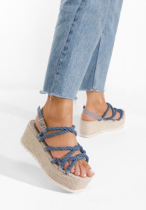 Espadrile cu platformă Apia albastre