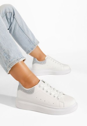 Sneakers dama Hania albi