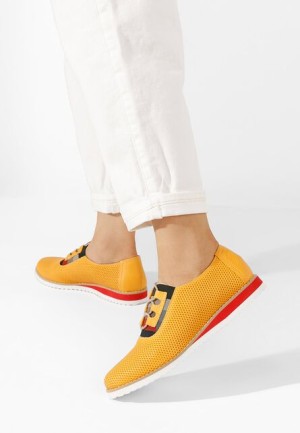Pantofi casual dama piele Galya fucsia