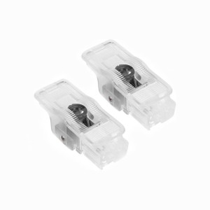 Set 2 Bucati Emblema Logo LED Portiera dedicata Marca Auto PEUGEOT (SKU0738)