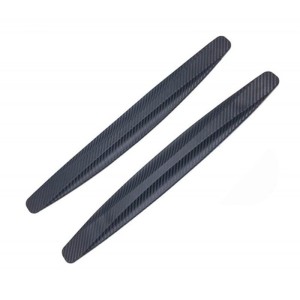 Set Banda Protectie Techstar®, Design Pentru Usa, Prag, Bara, Model Auto Universal din Cauciuc cu aspect de Fibra de Carbon, 40cm, Negru (SKU1972)