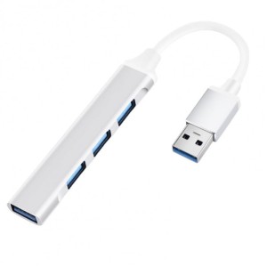 USB HUB Techstar® Diviso, USB 3.0 la 4 x USB 3.0, Aluminium, Compact, Usor, Plug&Play, Argintiu (SKU2221)