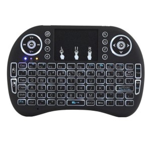 Tastatura Iluminata Wireless Techstar® i8 RGB Play, Air Mouse, cu Touchpad, pentru TV Box si Mini PC, Android TV, Smart TV, PC, Laptop (SKU2317)