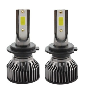 Set 2 LED-uri Auto Techstar® V6, H7, 40w, 4000 Lumeni, 6500K, AUTO, 12-24 Volti, COB, Canbus, Radiator Aluminiu (SKU2396)