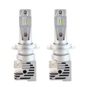 Set 2 LED-uri Auto Techstar® M3, H7, 40w, 8000 Lumeni, 6500K, AUTO, 12-24 Volti, ZES, Canbus, Miez Cupru, Radiator Aluminiu (SKU2413)