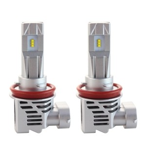Set 2 LED-uri Auto Techstar® M3, H11, 40w, 8000 Lumeni, 6500K, AUTO, 12-24 Volti, ZES, Canbus, Miez Cupru, Radiator Aluminiu (SKU2512)