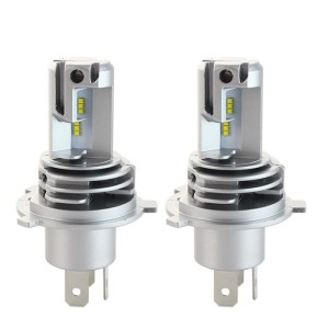 Set 2 LED-uri Auto Techstar® M3, H4, 40w, 8000 Lumeni, 6500K, AUTO, 12-24 Volti, ZES, Canbus, Miez Cupru, Radiator Aluminiu (SKU2513)