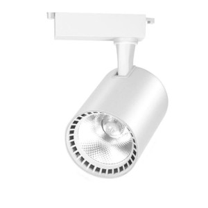 Spot LED Techstar® Tracklights, Pentru Sina RailRacks Monofazata Tip L, 20w, 6500k Lumina Rece, Iluminat Directionabil, Corp Aluminiu Alb (SKU2608)