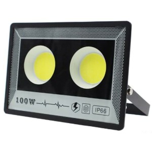 Proiector de Exterior Techstar® 100W, LED COB, IP66, Lumina Rece, Culoare 6500K, Corp Aluminiu, Suport Reglabil (SKU2693)
