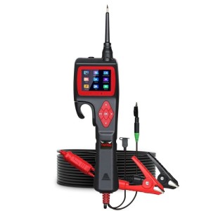 Instrument de diagnosticare inteligent pentru circuite electrice TopDiag P200, 12-24V, 18A, Afisaj LCD, pentru auto, moto, camion, barci, Negru/Rosu (SKU3036)