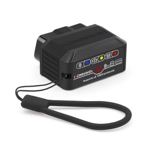 Diagnoza Auto OBD2 KONNWEI KW906, Bluetooth 5.0, Buton ON-OFF, Compatibil Android IOS, ELM 327 OBDII, Negru