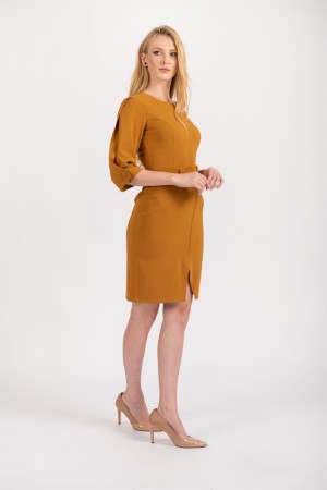 Rochie office cu aspect petrecut si slit in partea din fata (1770_7332)