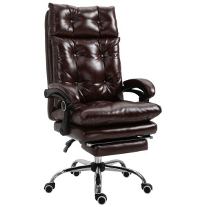 Scaun de Birou Ergonomic Vinsetto, Suport picioare, Inaltime Reglabila Maro | Aosom Romania