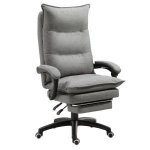 Scaun de birou ergonomic Vinsetto cu inclinare si masaj in 6 Puncte, inaltime reglabila, 70x62x120-130 cm, Gri | Aosom Romania