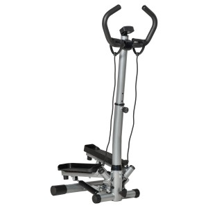 Stepper ghidon reglabil, cu 2 pistoane hidraulice,  Monitor LCD, manere moi 55x53x118-128cm, negru HOMCOM | Aosom Romania