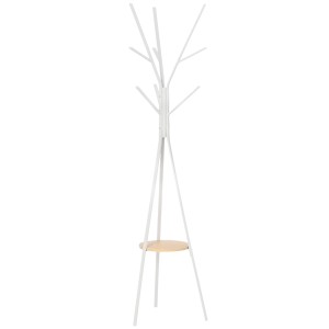 HOMCOM cuier vertical, design modern, 45x45x180cm, alb | Aosom Romania