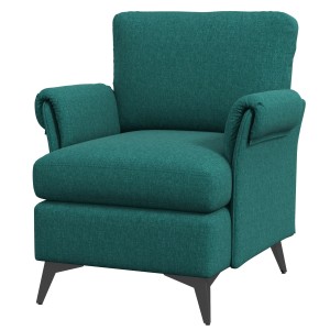 HOMCOM Fotoliu Modern Fotoliu Confortabil pentru Semineu Scaun de Efect din Panza pentru Camera de Zi Dormitor Biroul de Acasa Verde fotoliu pentru oaspeți sufragerie camera de zi dormitor dormitor interior casă | Aosom Romania
