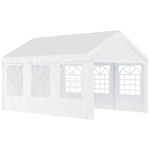 Outsunny Foisor de gradina si Exterior Marchiza pentru Petreceri Nunta si Cadru din Otel 6 x 4 m | Aosom Romania