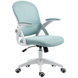 Vinsetto Scaun Birou Ergonomic Albastru Dimensiuni Variabile Suport Lombar Integrat | Aosom Romania
